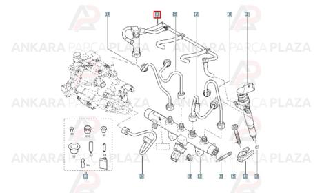 Tuyau retour injecteur RENAULT MEGANE III 1.5 DCI PHASE 1 166717694R